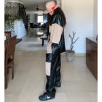 Load image into Gallery viewer, Suede and Leather Shirt and Pant Set