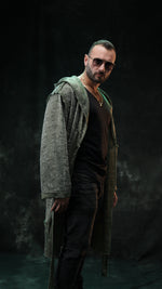 Load image into Gallery viewer, Knitted Hooded Kimono