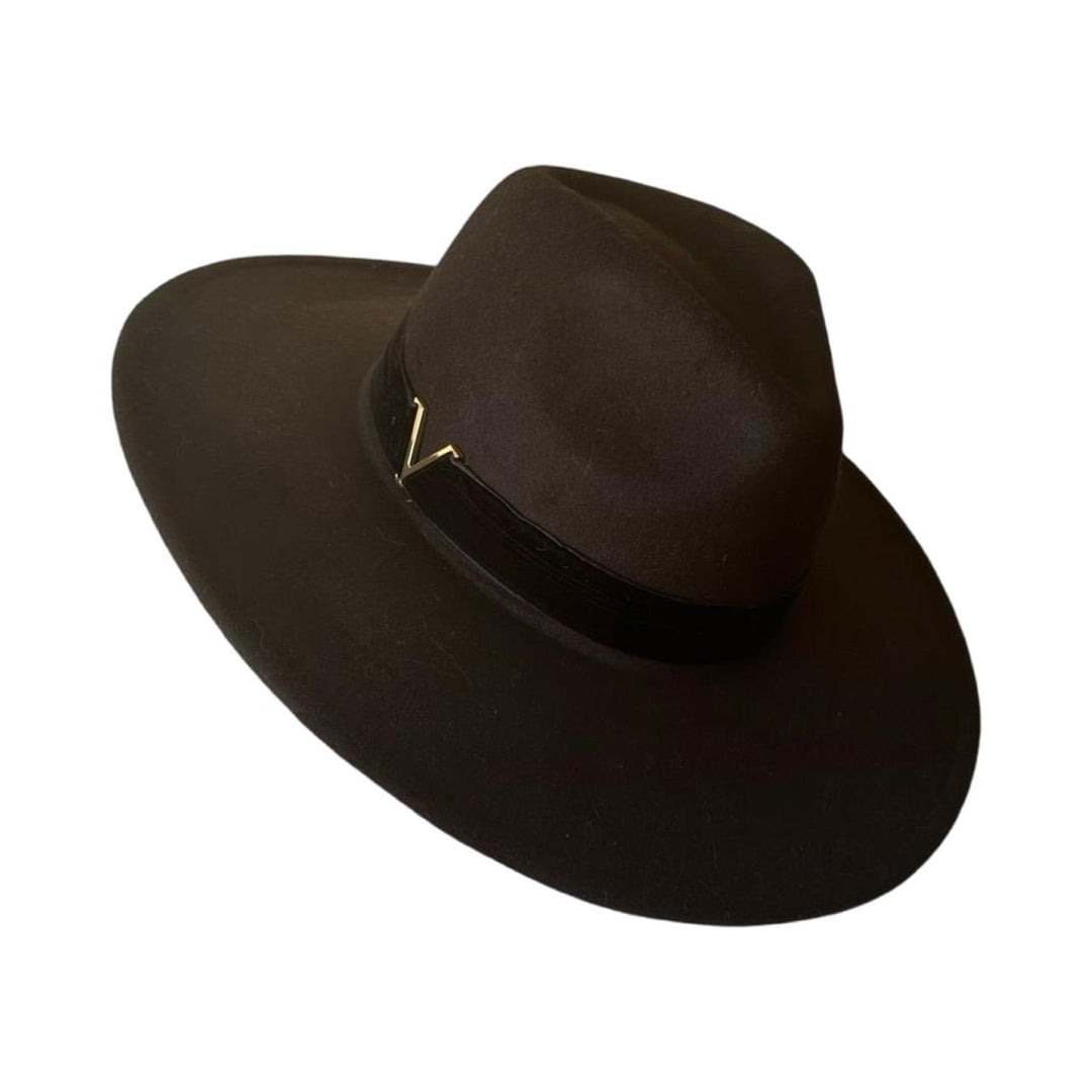 Wide Brim Fedora With Suede Strap (Vince Camuto)