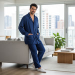 Load image into Gallery viewer, Blue Cardigan &amp; Pant Set
