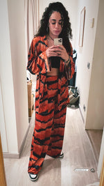 Load image into Gallery viewer, Velvet Kimono and Pants Set
