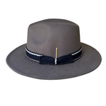 Load image into Gallery viewer, Gray Fedora with Navy Wool Strap
