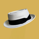 Load image into Gallery viewer, Porkpie Boater Hat
