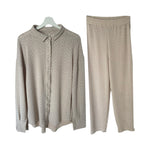 Load image into Gallery viewer, Beige Long Sleeve &amp; Pant Set
