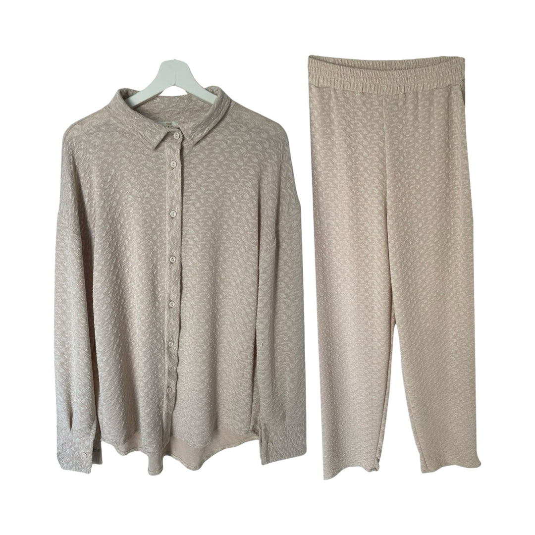 Beige Long Sleeve & Pant Set