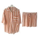 Load image into Gallery viewer, Striped Shirt and Short Set
