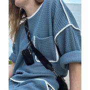 Blue Knitwear Sweater