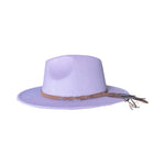 Load image into Gallery viewer, Powder Pink Fedora With Suede Rope
