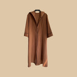 Load image into Gallery viewer, Camel Brown Wool hooded Coat
