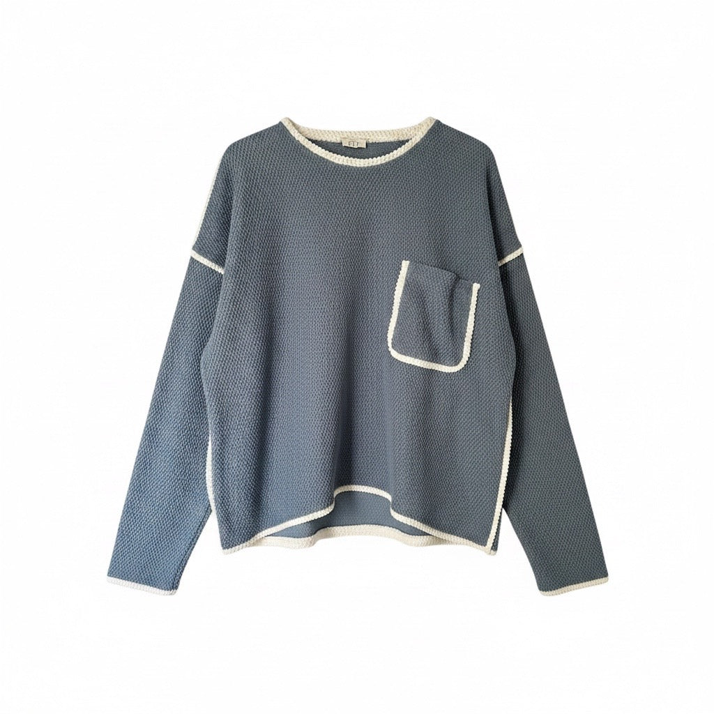 Blue Knit Sweater