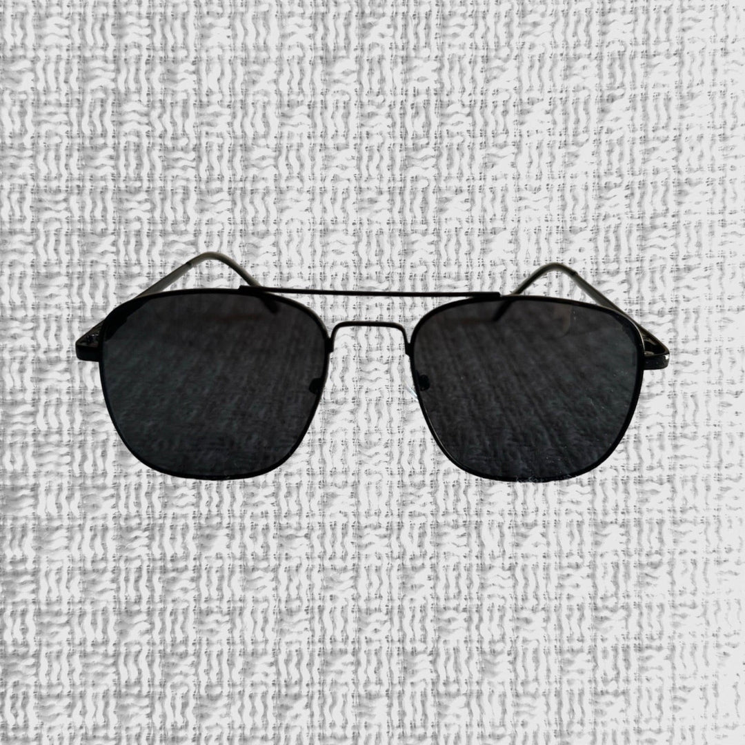 Black Rectangular aviator