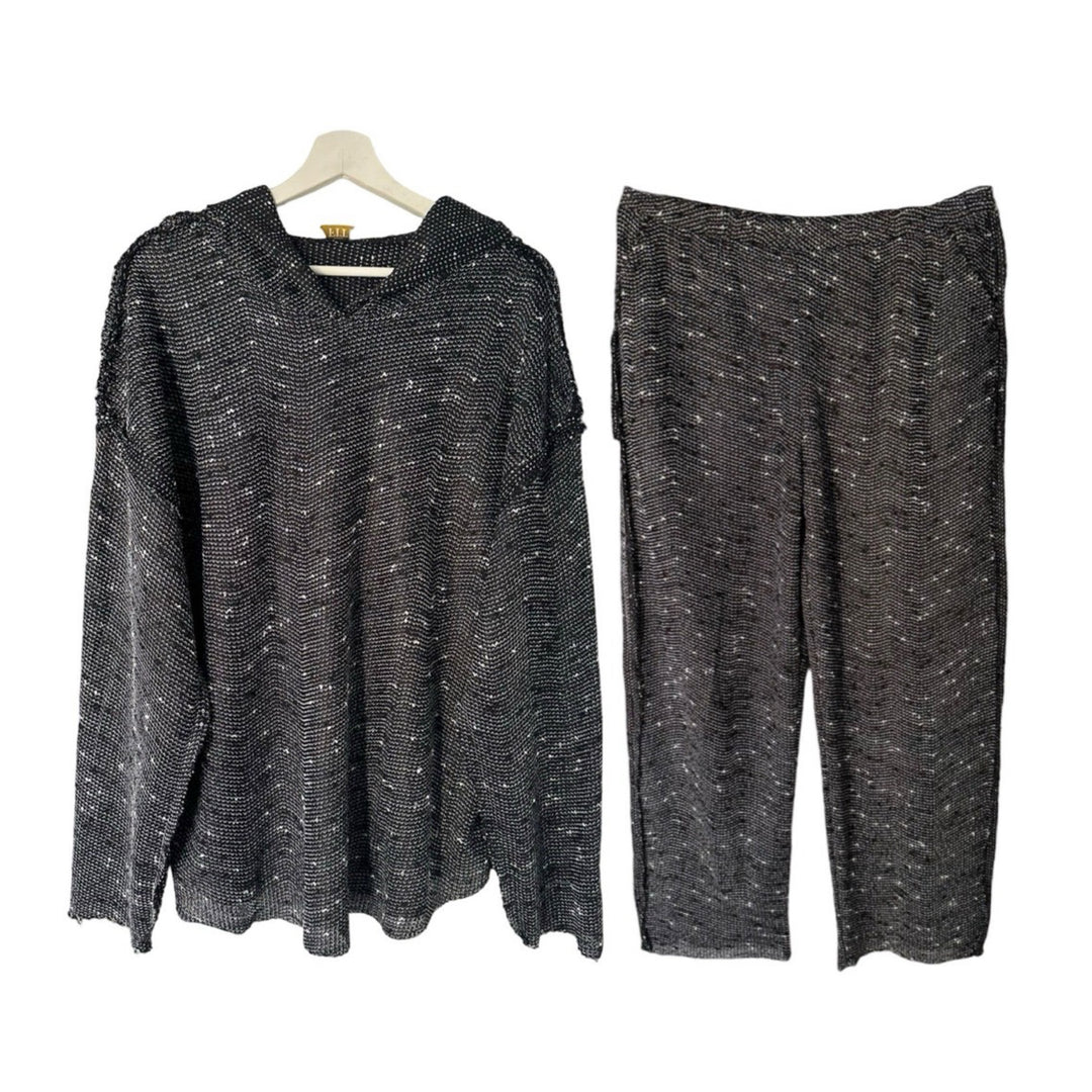 Wool Knit Hoodie and Pant Set