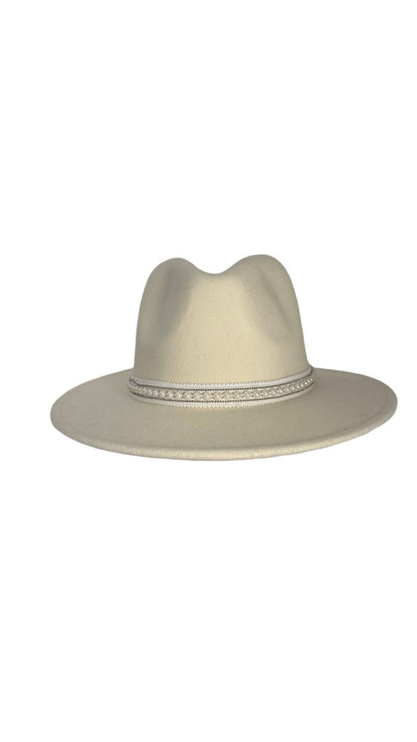 Off White Felt Cowboy Hat