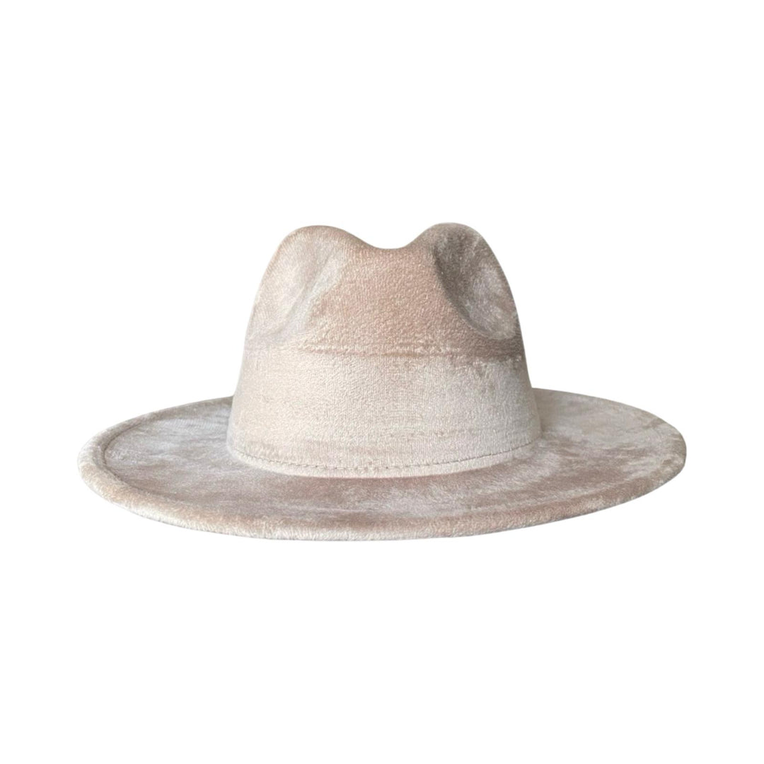 Beige Suede Fedora