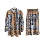 Load image into Gallery viewer, Sicilian Long-Sleeve Shirt and Pant Set
