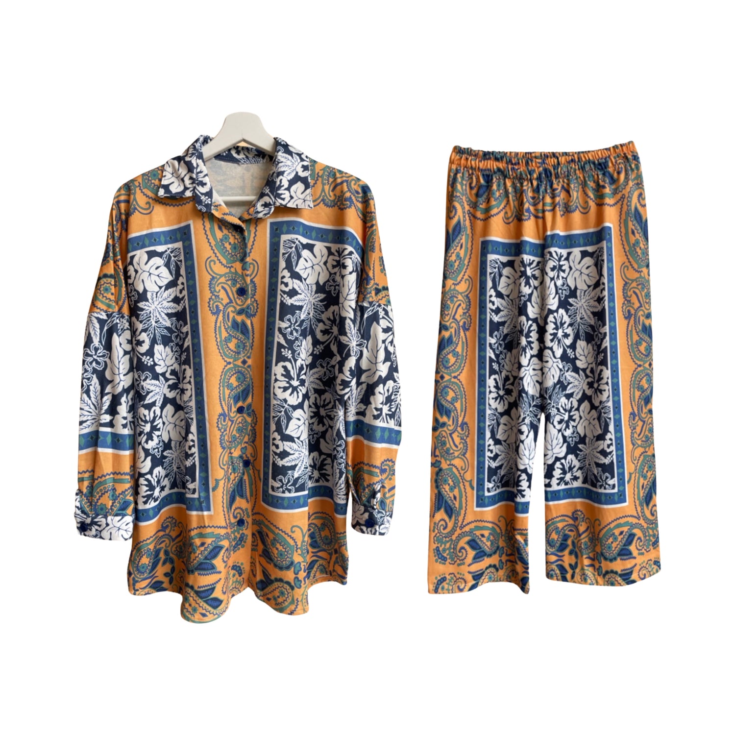 Sicilian Long-Sleeve Shirt and Pant Set