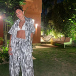 Load image into Gallery viewer, Silk Zebra Shirt and Pant Set
