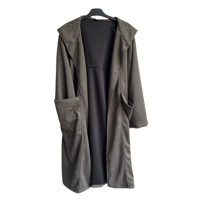 Hooded Suede Kimono