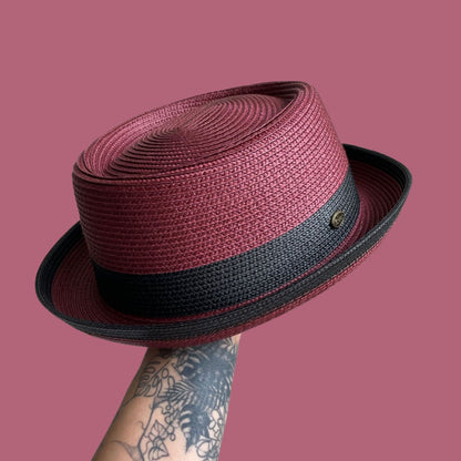 Straw Pork Pie Hat