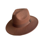 Load image into Gallery viewer, Brown Fedora with Red Interior
