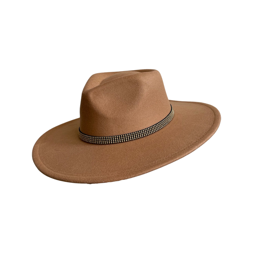 Beige Wide-Brim Fedora