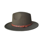 Load image into Gallery viewer, Fedora With Brown Leather Strap
