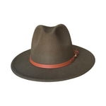 Load image into Gallery viewer, Fedora With Brown Leather Strap
