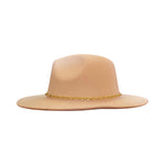 Load image into Gallery viewer, Off White Fedora With Gold Chain
