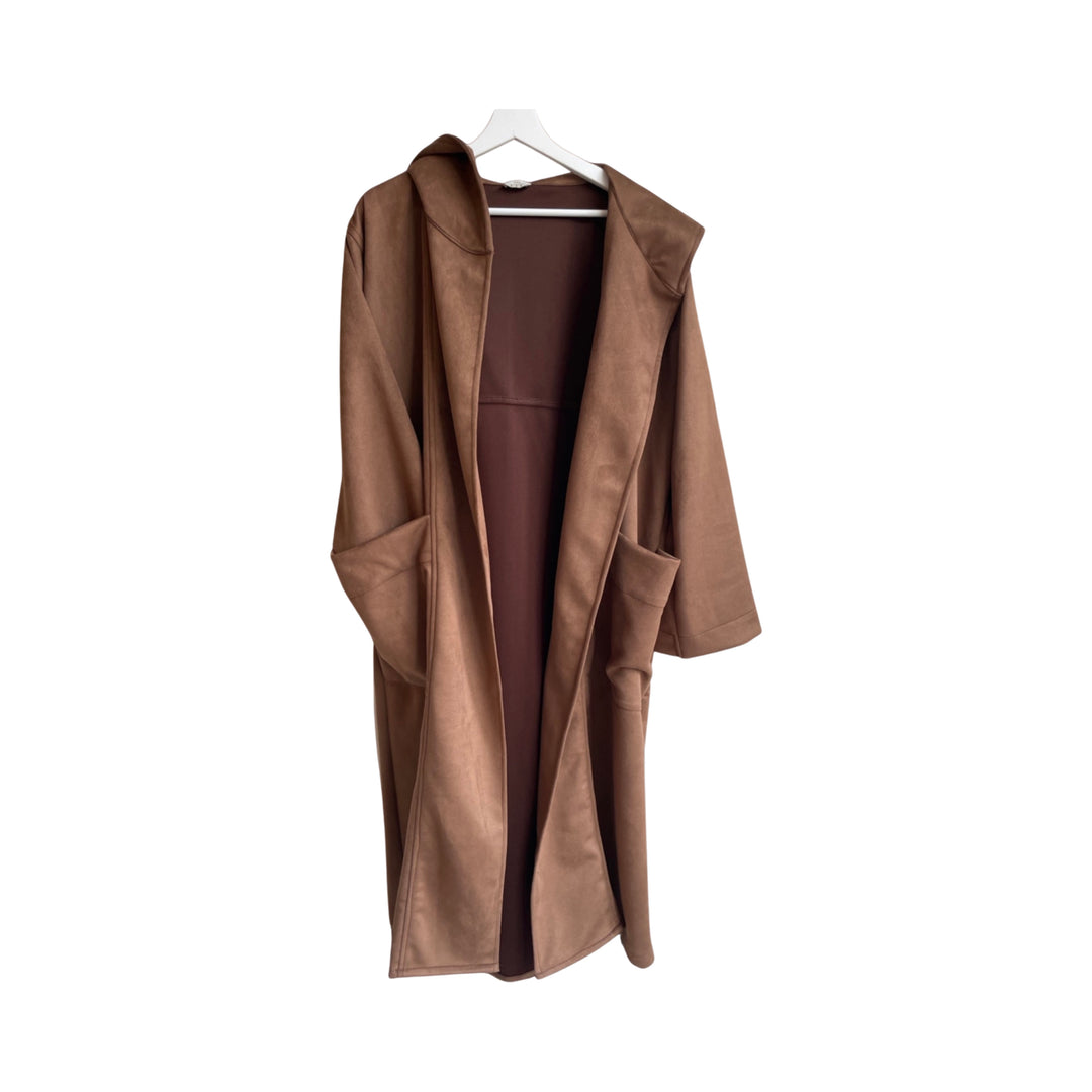 Suede Hooded Kimono