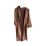 Suede Hooded Kimono