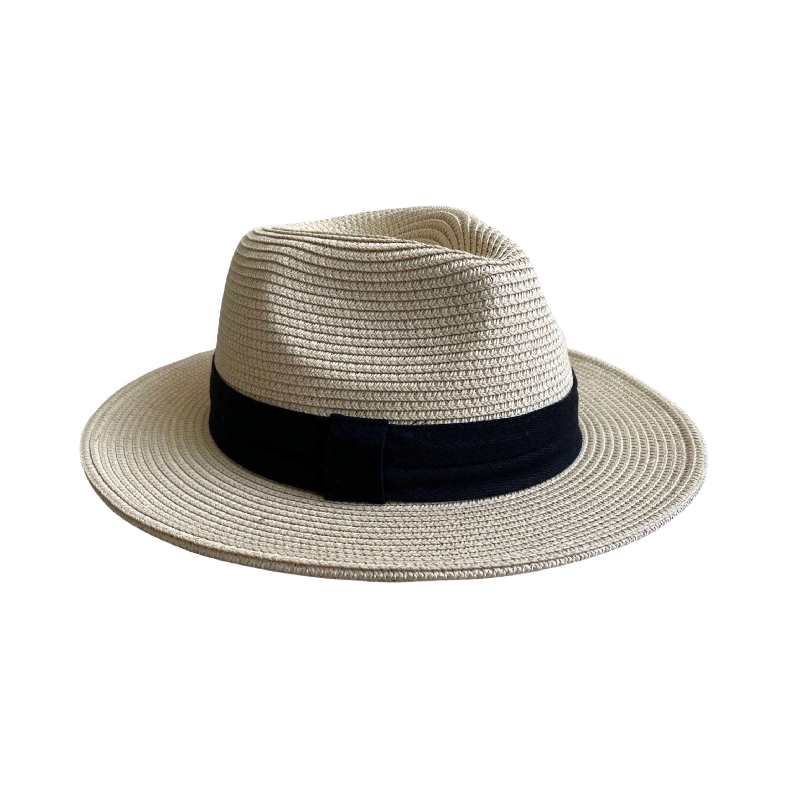 Ribbed Straw Panama Hat