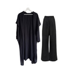 Load image into Gallery viewer, Linen Hooded Kimono and Pant Set
