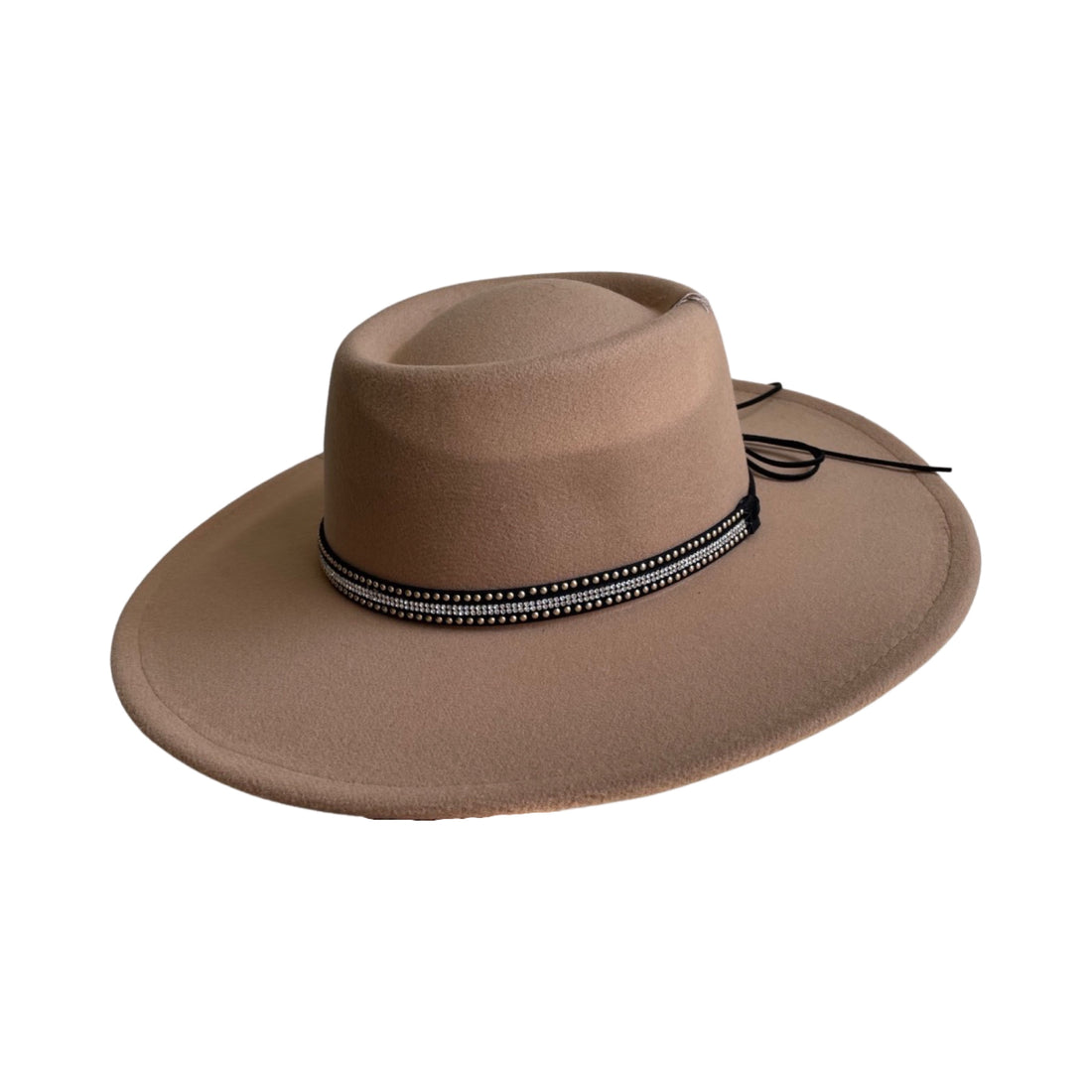 Beige Wide-Brim Fedora