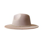 Load image into Gallery viewer, Light Grey Fedora With Pearl Strap
