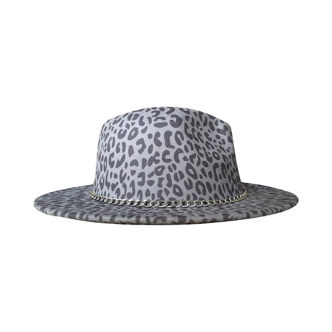 Leopard Fedora with Chain