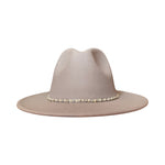 Load image into Gallery viewer, Light Grey Fedora With Pearl Strap
