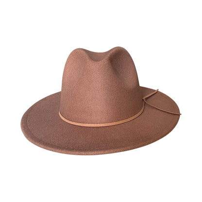 Brown Fedora Suede Strap